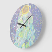 Grande Horloge Ronde Gustav Klimt - La peinture fine d'art tournesol (Angle)
