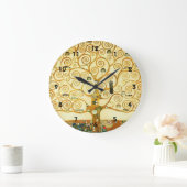 Grande Horloge Ronde Gustav Klimt L'Arbre De Vie Art Nouveau Vintage (Maison)