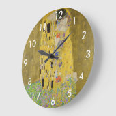 Grande Horloge Ronde Gustav Klimt - Le baiser (Angle)