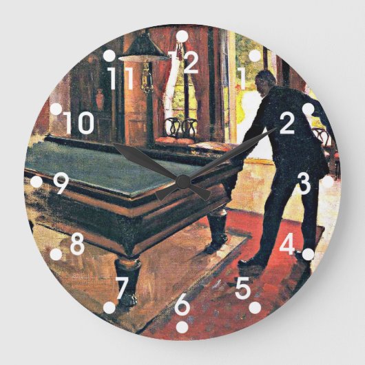 Grande Horloge Ronde Gustave Caillebotte art: Billiards (Recto)