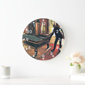 Grande Horloge Ronde Gustave Caillebotte art: Billiards (Maison)