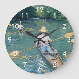 Grande Horloge Ronde Gustave Caillebotte - Esquifs sur l'Yerres