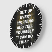 Grande Horloge Ronde Gym pour la motivation (Angle)