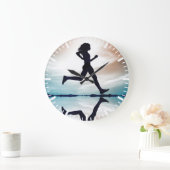 Grande Horloge Ronde Gym pour la motivation (Maison)