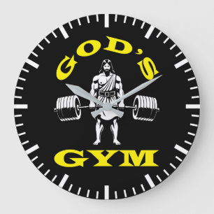 Grande Horloge Ronde Gymnase de Dieu, Drôle Jésus Entraînement Bodybuil