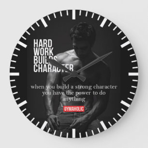 Grande Horloge Ronde Gymnase et motivation de forme physique -