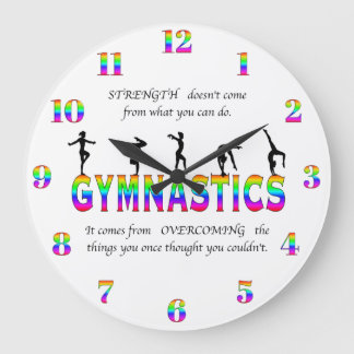 Grande Horloge Ronde Gymnastique Citation Inspirationnelle