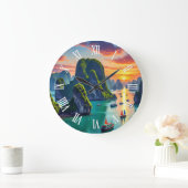 Grande Horloge Ronde Ha Long Bay Vietnam Sunset (Maison)