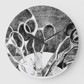 Grande Horloge Ronde Hair Stylist - Scissors - Wall Clock