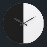 Grande Horloge Ronde half white half black, half black half white<br><div class="desc">half white half black, half black half white, black and white, black and white split, split black and white, half and half, unus annus, unus, annus, black, white, half, cute, vintage, fashion, half white, half black, half white and black, contrast, color, colour, colours, black white horizontal stripes, black white stripes,...</div>