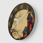 Grande Horloge Ronde Halloween (Angle)