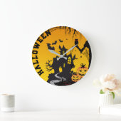Grande Horloge Ronde Halloween (Maison)