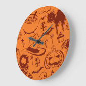 Grande Horloge Ronde Halloween (Angle)
