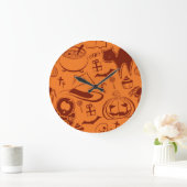Grande Horloge Ronde Halloween (Maison)