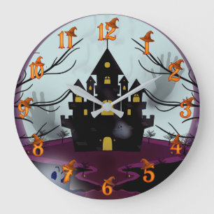 Grande Horloge Ronde Halloween
