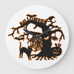 Grande Horloge Ronde Halloween