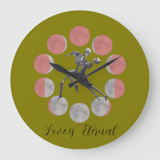 Grande Horloge Ronde Halloween Clock - Celebrating Love is Eternal