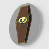 Grande Horloge Ronde Halloween Coffin of Doom Wall Clock (Angle)