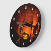Grande Horloge Ronde Halloween Decoration Wall Clock (Angle)