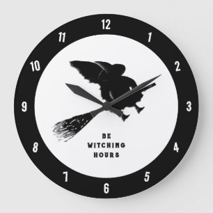 Grande Horloge Ronde Halloween drôle