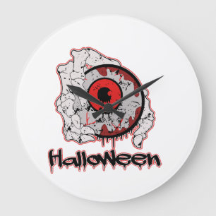 Grande Horloge Ronde Halloween - Effrayant