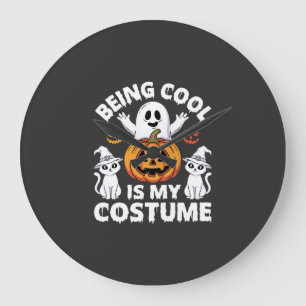Grande Horloge Ronde Halloween être cool est mon design de costume de f