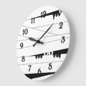 Grande Horloge Ronde Halloween Peeking maman (Angle)