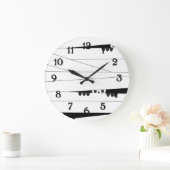 Grande Horloge Ronde Halloween Peeking maman (Maison)