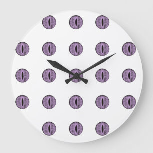 Grande Horloge Ronde Halloween Polka Dot Eyes
