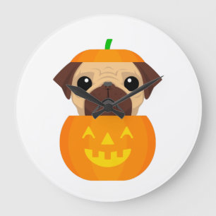 Grande Horloge Ronde Halloween Pugkin