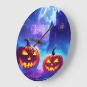 Grande Horloge Ronde Halloween Samhain (Angle)