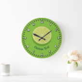 Grande Horloge Ronde Halte Lime (Maison)