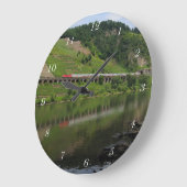 Grande Horloge Ronde Hangviadukt Pünderich avec train personnel (Angle)