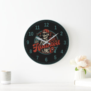 Grande Horloge Ronde Hanté par 67 Drôle d'Halloween Six Sept 67 Meme