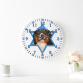 Grande Horloge Ronde Hanukkah Star of David (Maison)