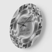 Grande Horloge Ronde Happy 25th Silver Wedding Anniversary (Angle)