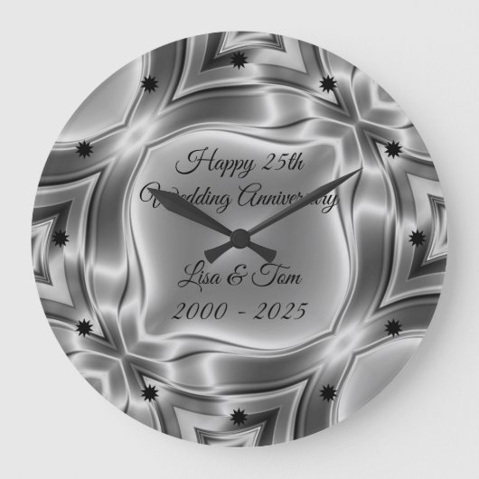 Grande Horloge Ronde Happy 25th Silver Wedding Anniversary (Recto)