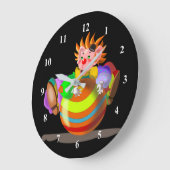 Grande Horloge Ronde Happy Crazy Clown (Angle)