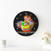 Grande Horloge Ronde Happy Crazy Clown (Maison)