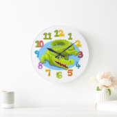 Grande Horloge Ronde Happy crocodile (Maison)