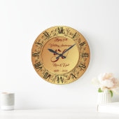 Grande Horloge Ronde Happy Customize Gold 50th Anniversary Large Clock (Maison)