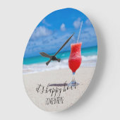Grande Horloge Ronde Happy Hour Somewhere Tropical Beach Cocktail (Angle)