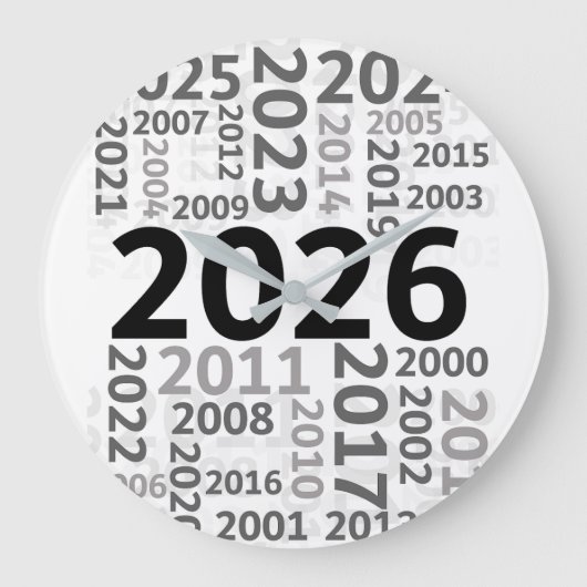 Grande Horloge Ronde Happy New Year Countdown Wall Clock (Recto)