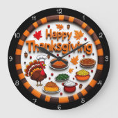 Grande Horloge Ronde Happy Thanksgiving Feast Turkey (Recto)