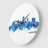 Grande Horloge Ronde Harare Zimbabwe Skyline Blue (Angle)