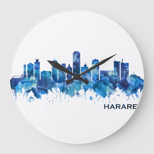 Grande Horloge Ronde Harare Zimbabwe Skyline Blue (Recto)