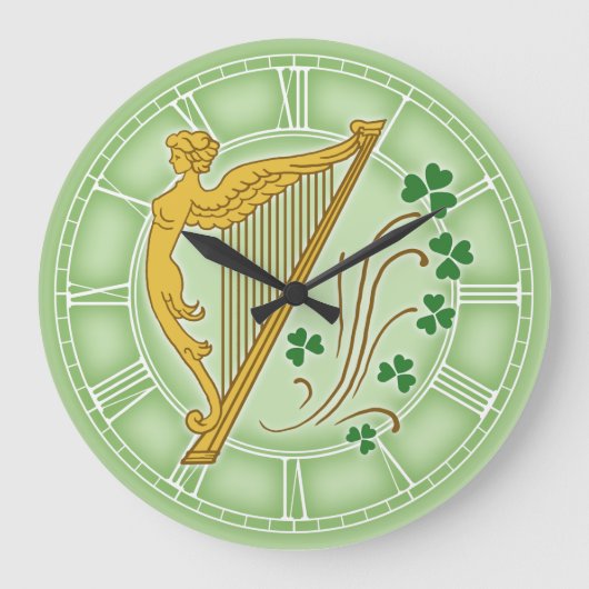 Grande Horloge Ronde Harpe d'Irlande (Recto)