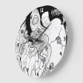 Grande Horloge Ronde Hatcheuse de dragon (Angle)