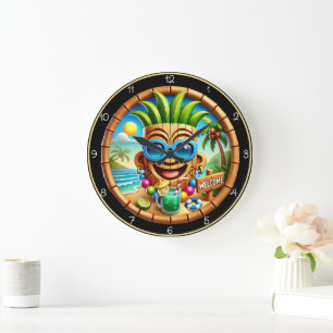 Grande Horloge Ronde Hawaiian Hut Welcome : Tropical Beach