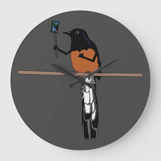 Grande Horloge Ronde Hawaiian Shama Bird Selfie (Recto)